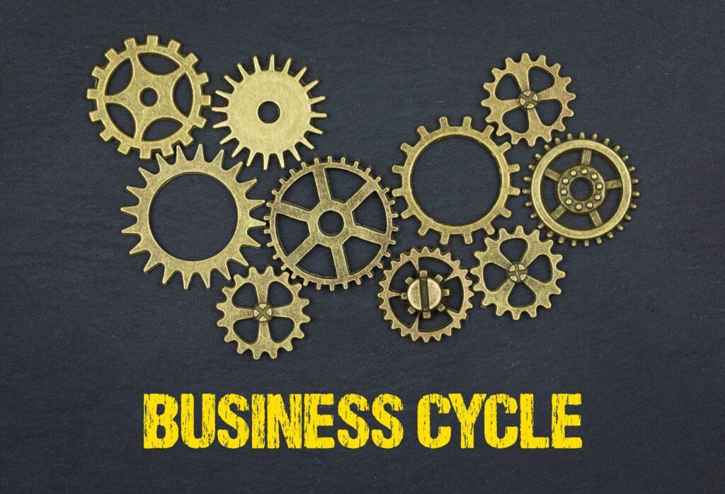 Zahnräder mit Business-Cycle-Schrift | Elf Bar Elfa