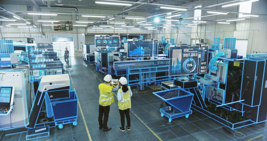 Nahaufnahme einer Messuhr zur Kalibrierung von Maschinenkomponenten beim Waage eichen in industrieller Fertigung