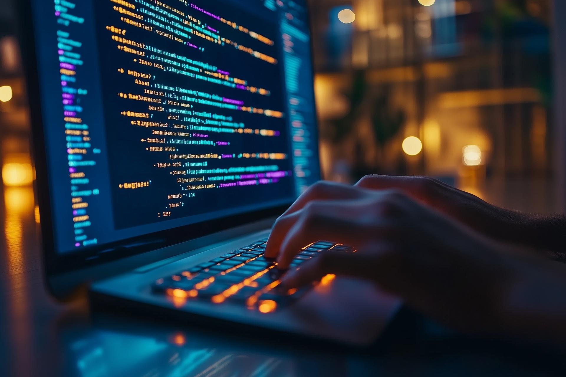 Visualisierte Cloud-Datenverbindungen über Laptop und Interface | Multimode Kabel